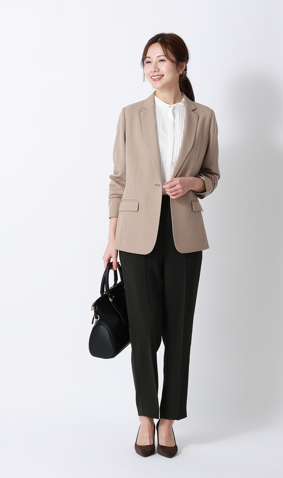 わたしの推しパン【テーパードパンツ】【裾上げ済み】 ブラック S