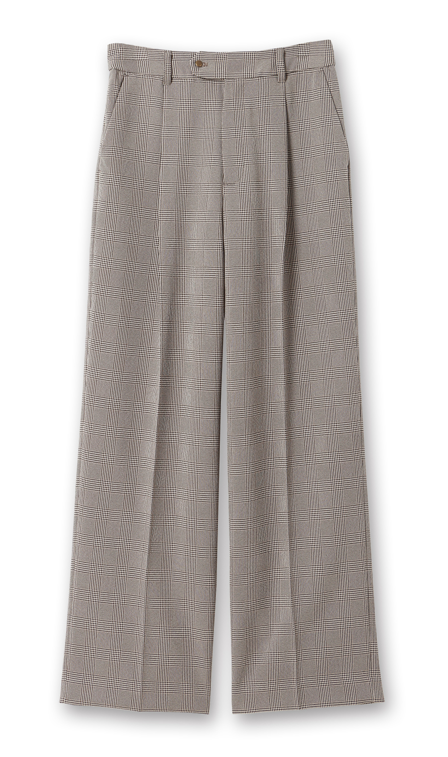 ワンタックセミワイドパンツ【裾上げ済み】 グレー S