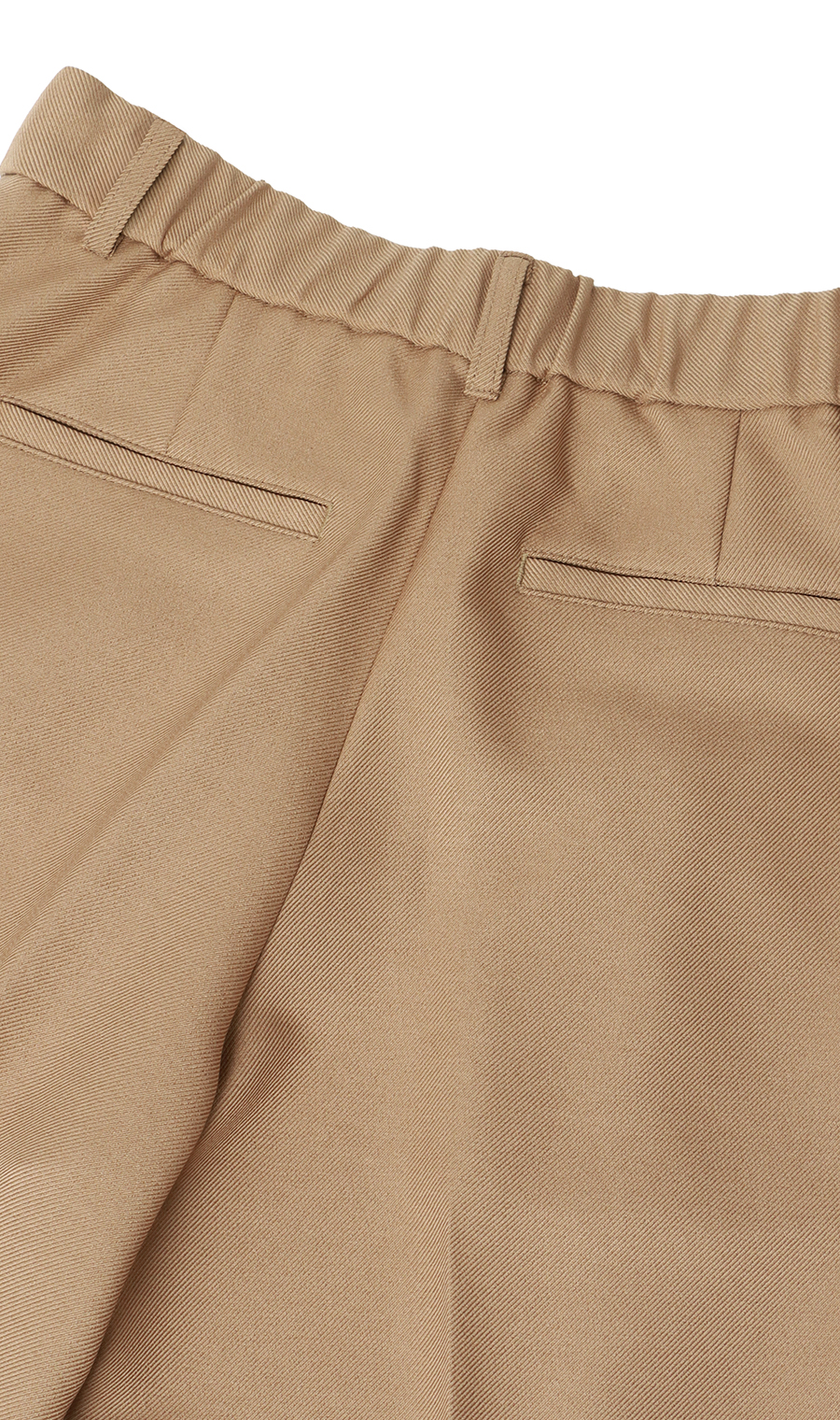 ワンタックセミワイドパンツ【セットアップ着用可】【裾上げ済み】 ベージュ系 M