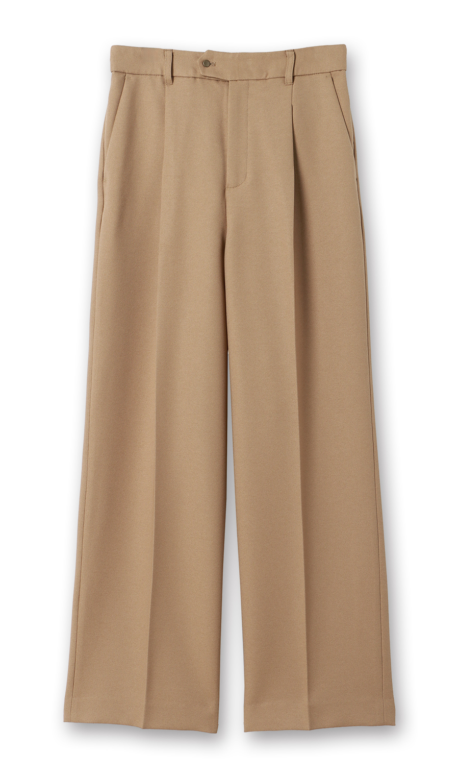 ワンタックセミワイドパンツ【裾上げ済み】 ベージュ S