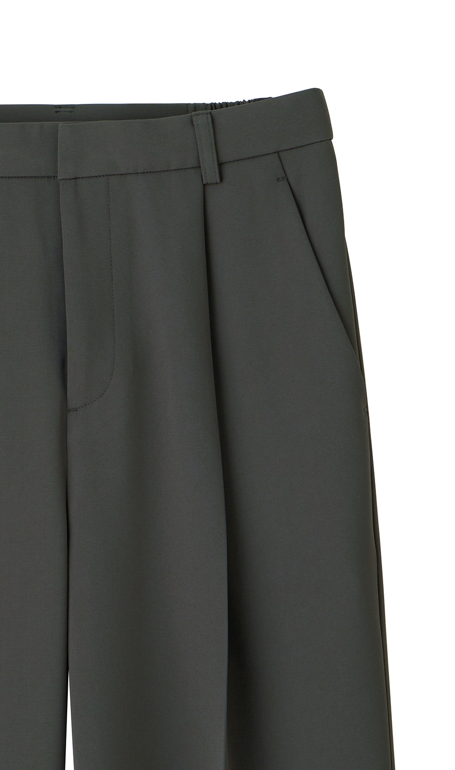 わたしの推しパン【ワイドパンツ】【裾上げ済み】 グレー系 L