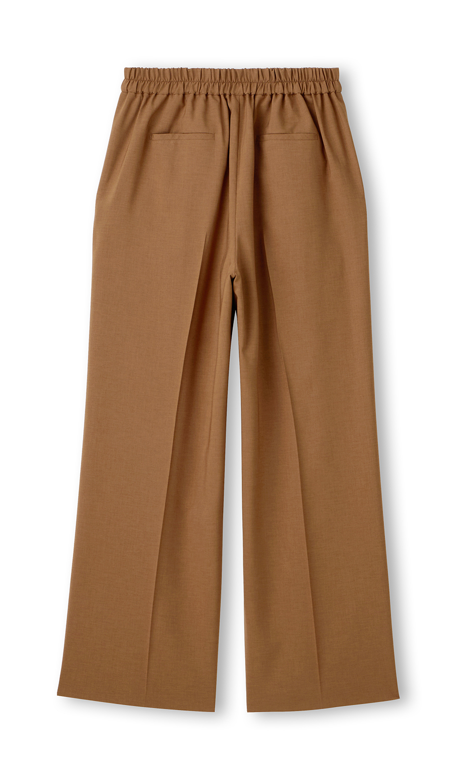 ワイドパンツ【セットアップ着用可】【裾上げ済み】 ブラウン S