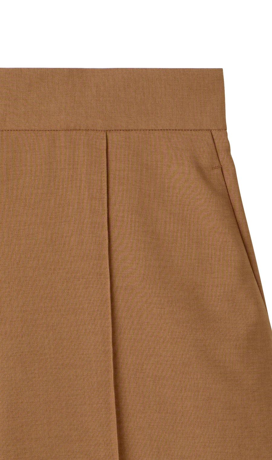 ワイドパンツ【セットアップ着用可】【裾上げ済み】 ブラウン S