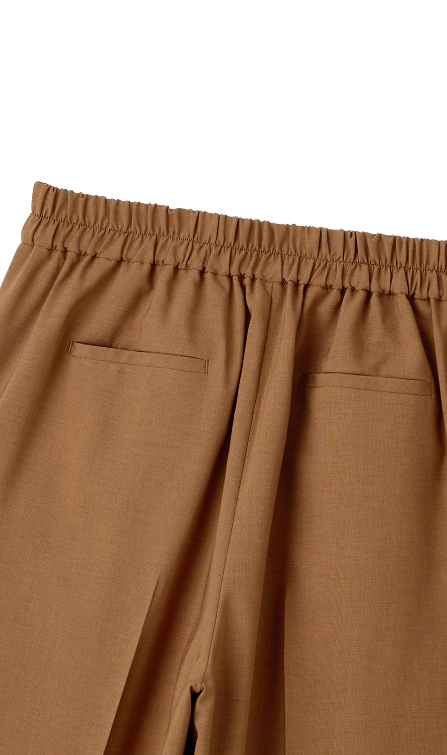 ワイドパンツ【セットアップ着用可】【裾上げ済み】 ブラウン S