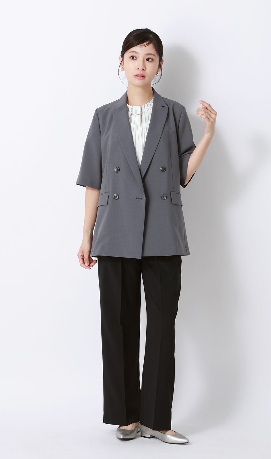 わたしの推しパン【ワイドパンツ】【涼】【裾上げ済み】 ブラック S