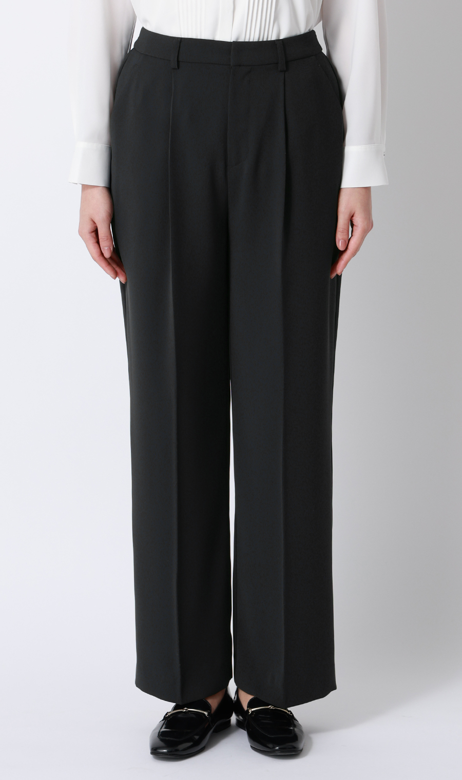 わたしの推しパン【ワイドパンツ】【裾上げ済み】 ネイビー S