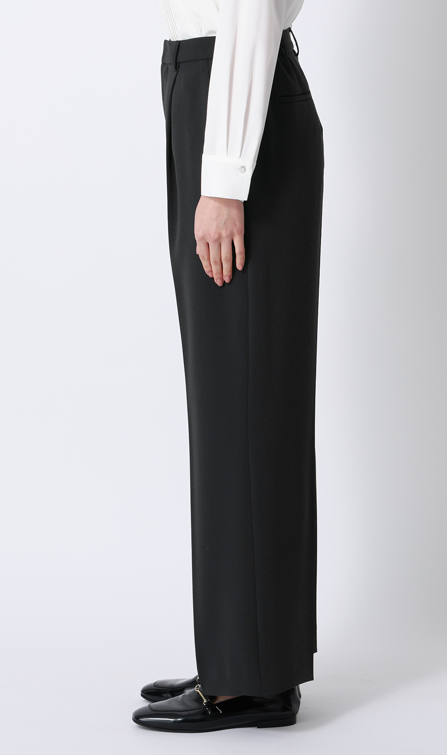 わたしの推しパン【ワイドパンツ】【裾上げ済み】 ネイビー S