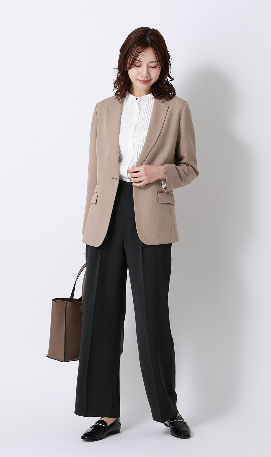 わたしの推しパン【ワイドパンツ】【裾上げ済み】 ネイビー S