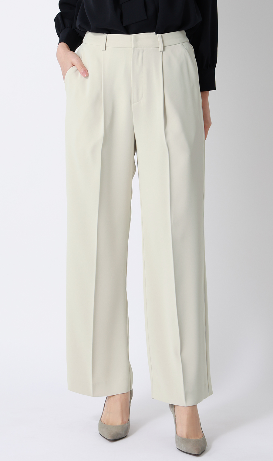 わたしの推しパン【ワイドパンツ】【裾上げ済み】 オフ S