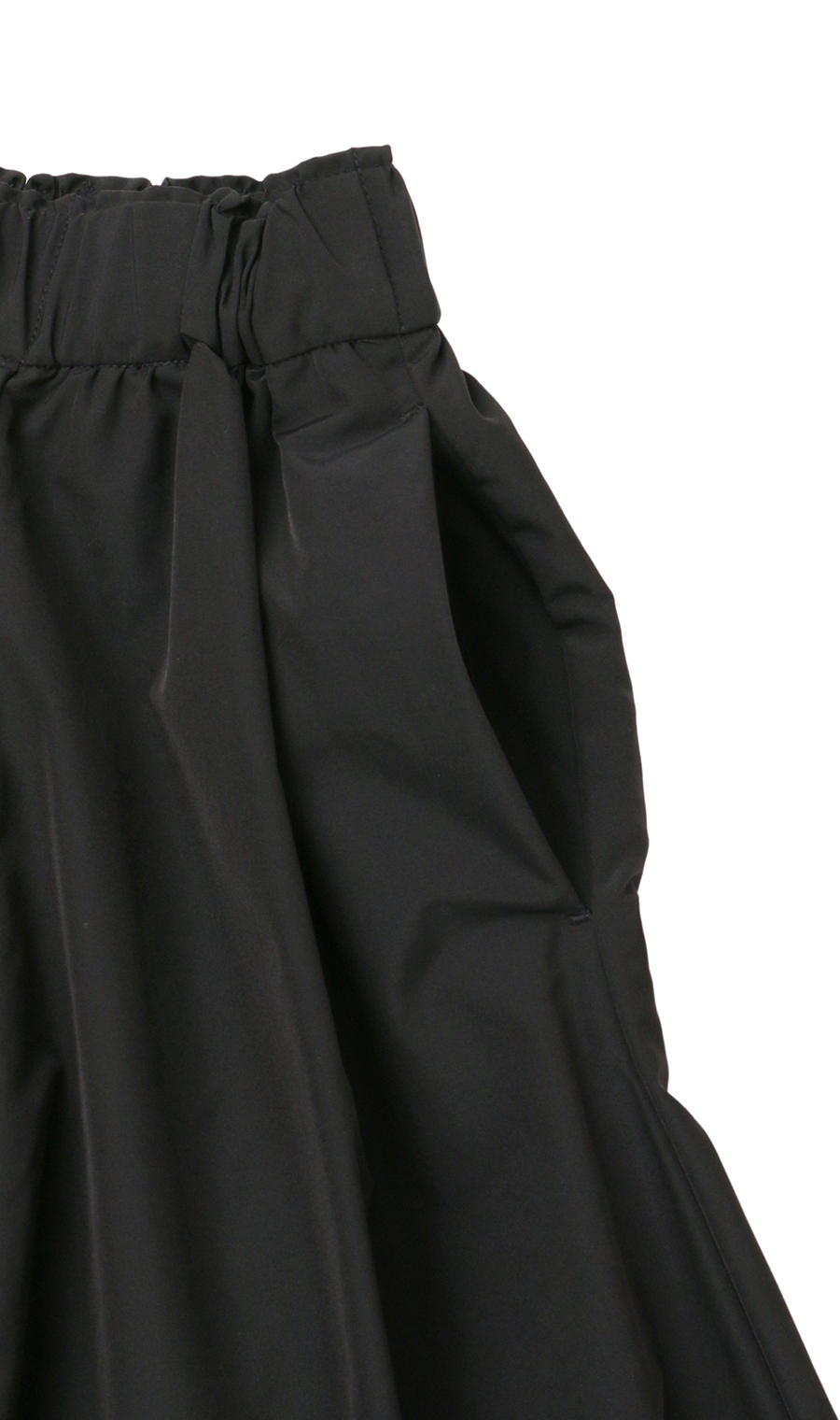 ■イレギュラーコクーンギャザースカート【WEB限定】 ブラック M