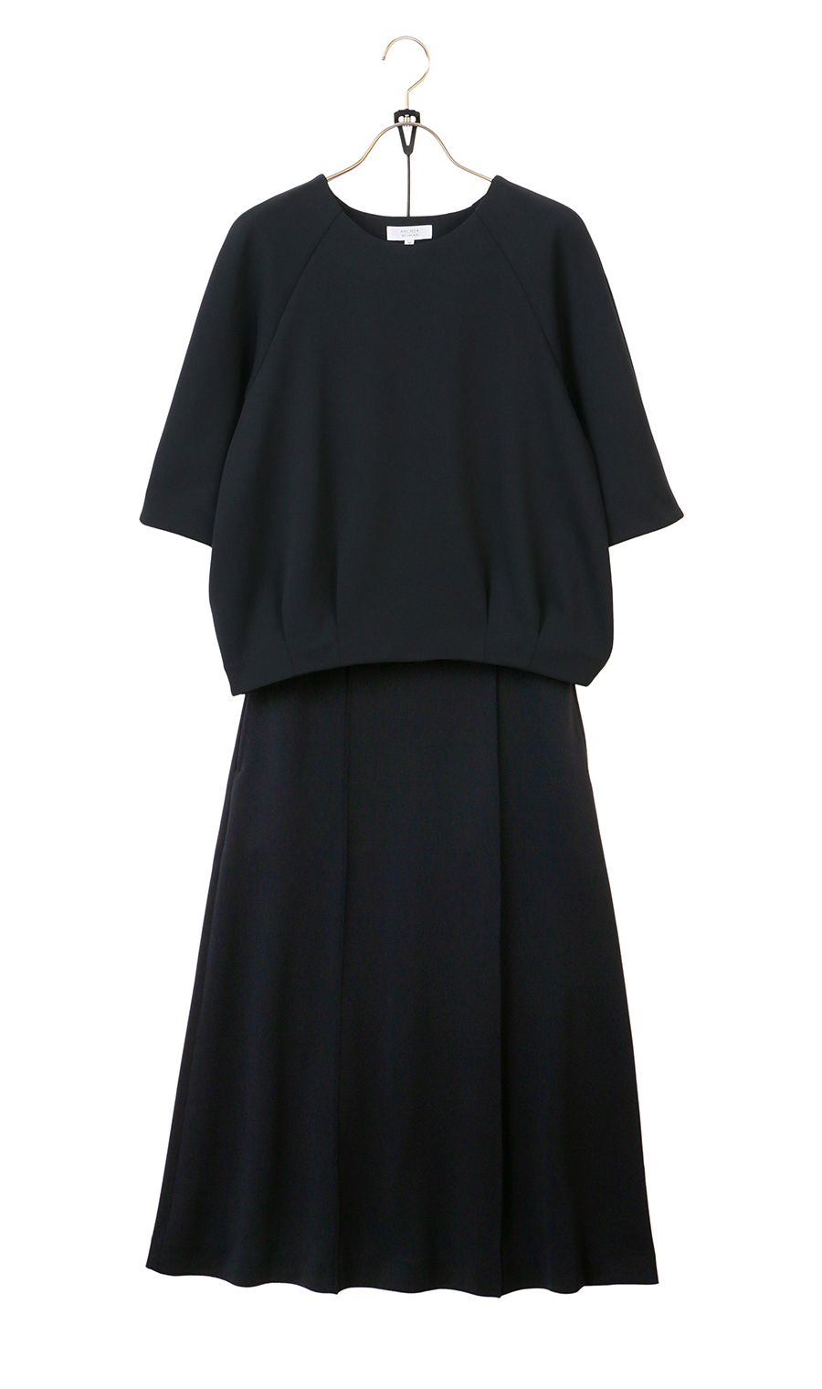 ダンボールニットフレアスカート【セットアップ着用可】 ネイビー M