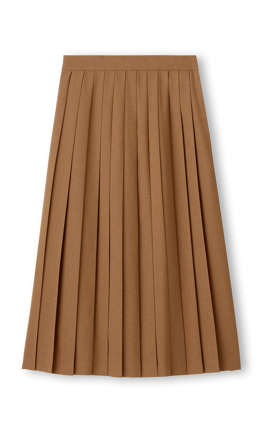 プリーツスカート【セットアップ着用可】 ブラウン S