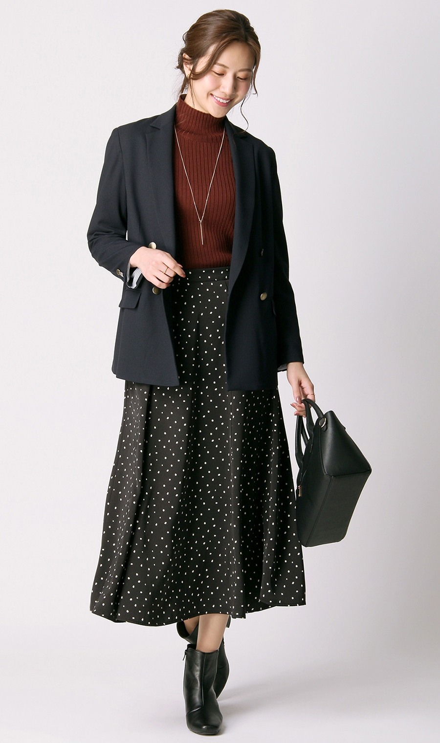 ロングフレアスカート《セットアップ着用可》 ブラック M