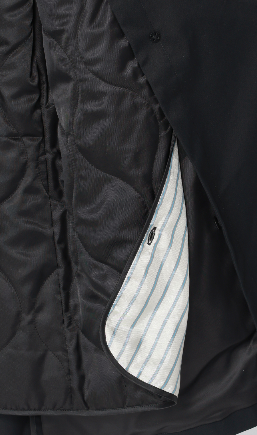 ショート丈ダブルトレンチコート【撥水加工】 ブラック S