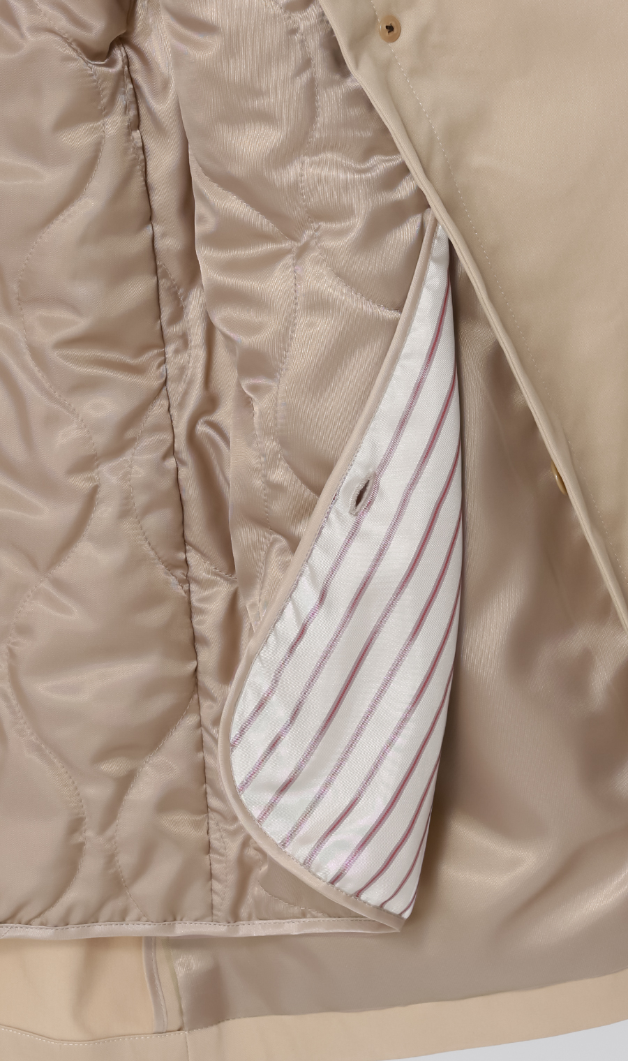 ショート丈ダブルトレンチコート【撥水加工】 ベージュ S