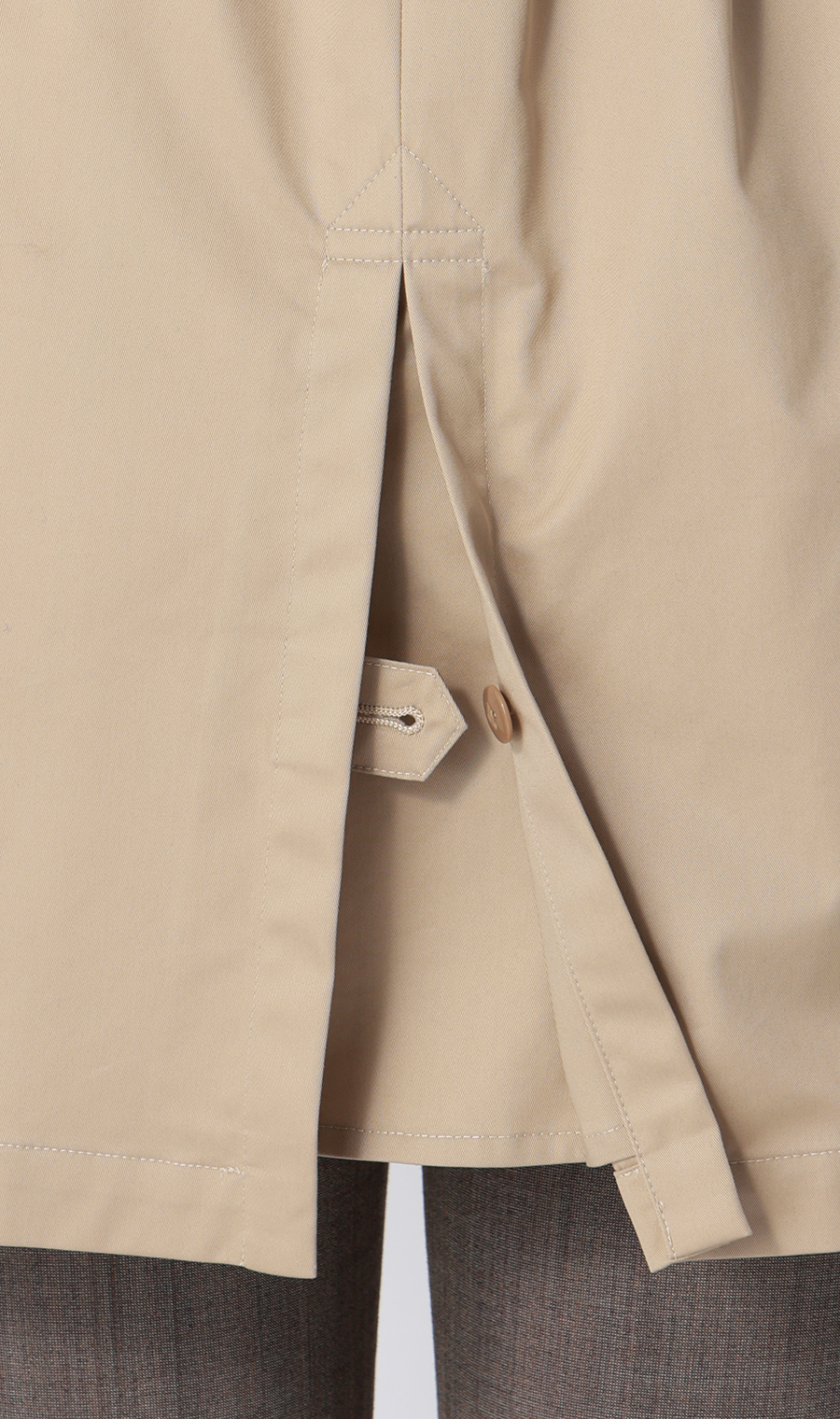 ショート丈ダブルトレンチコート【撥水加工】 ベージュ S