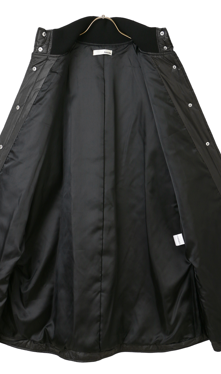 キルト×ニットドッキングロングコート【WEB限定】 ブラック M