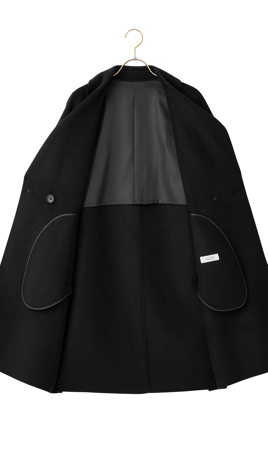 リバーコート【WEB限定】【ミドル丈】 ブラック系 L