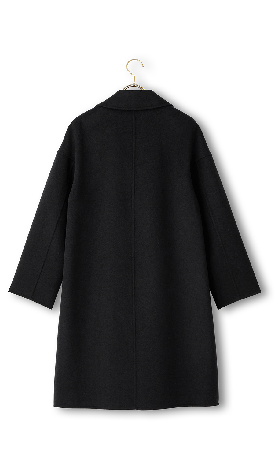 リバーAラインコート【ウール混】【ミドル丈】【WEB限定】 ブラック M