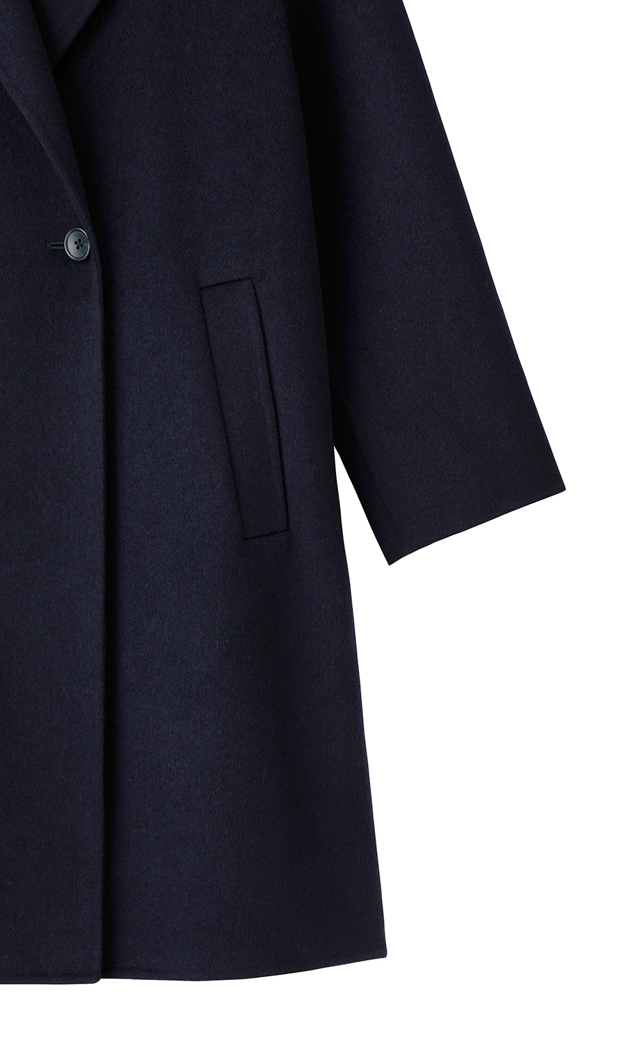 リバーAラインコート【ウール混】【ミドル丈】 ネイビー M