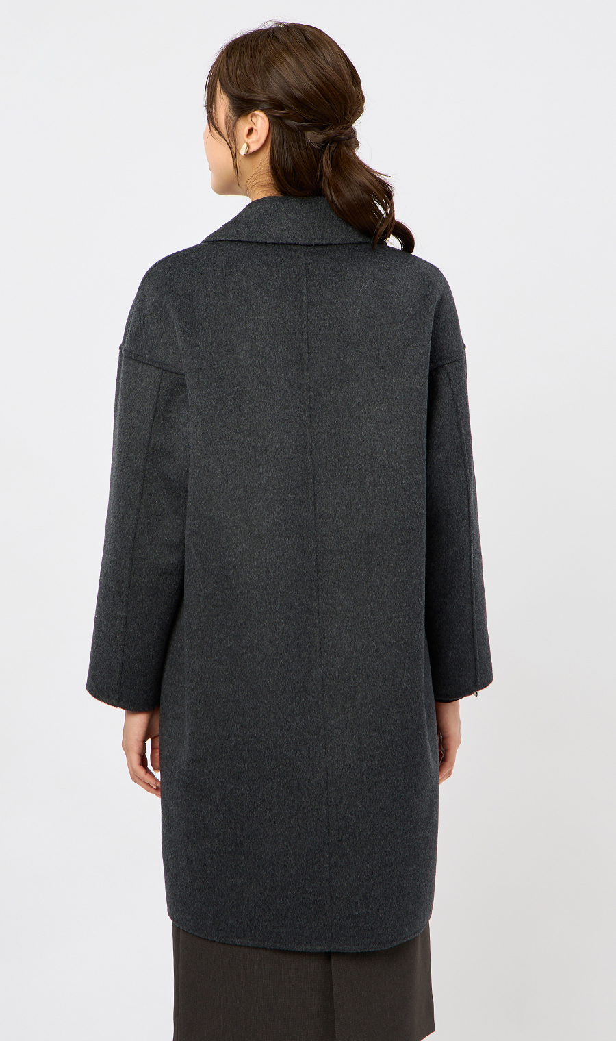 リバーAラインコート【ウール混】【ミドル丈】 グレー M