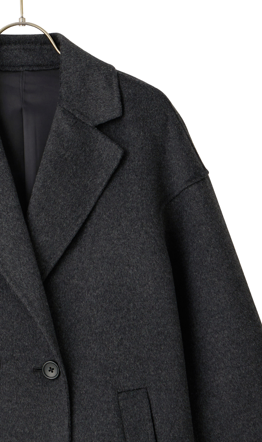 リバーAラインコート【ウール混】【ミドル丈】 グレー M