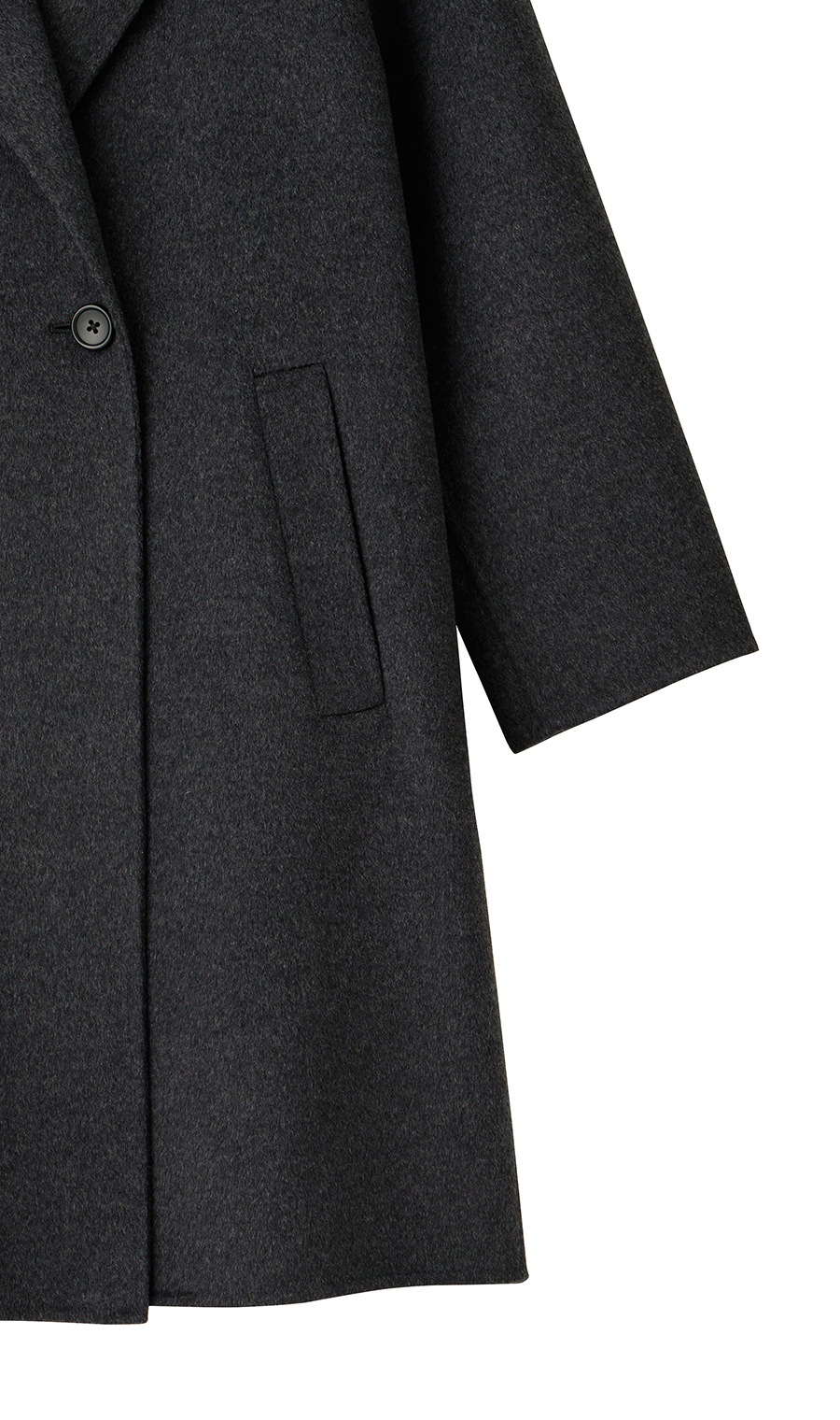 リバーAラインコート【ウール混】【ミドル丈】 グレー M