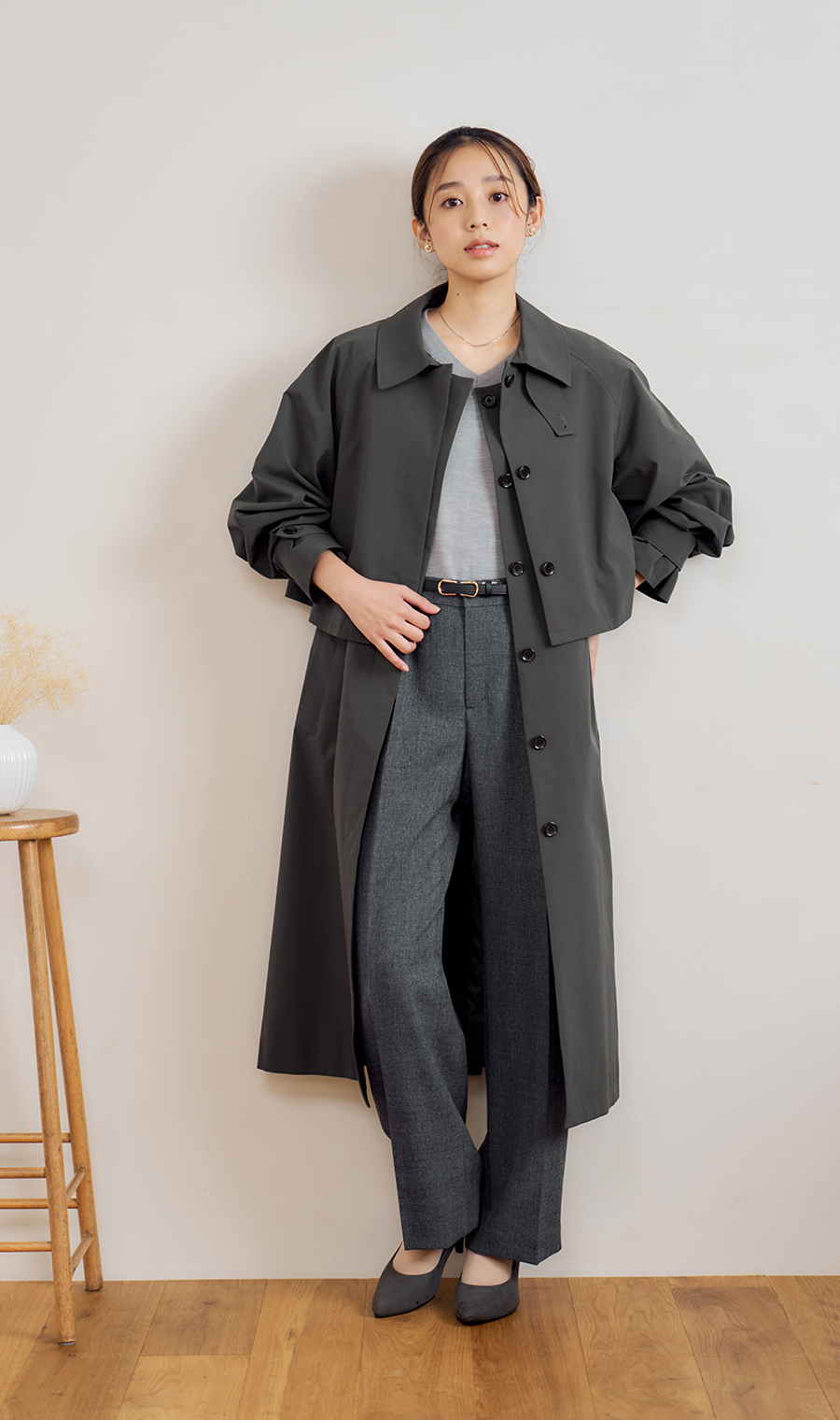 マルチウェイコート【トレンチ】 グレー S