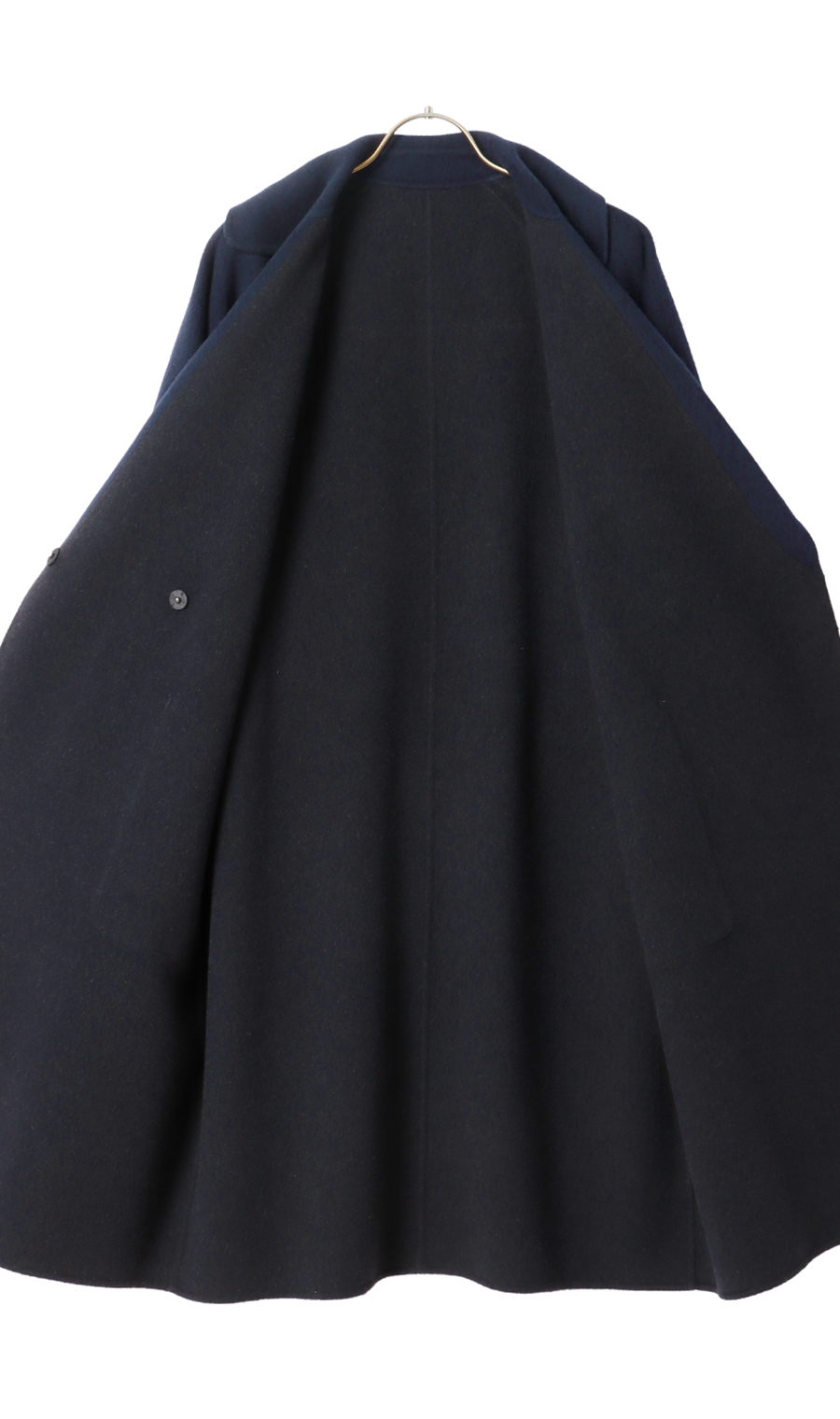 美品　濃紺　リバーコート 深掘り！〈Demi-Luxe BEAMSクルーネックリバーコート