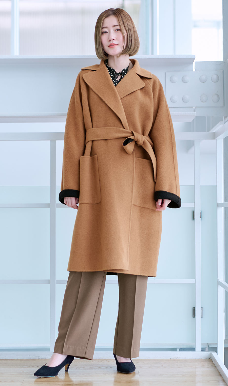 シテン ソフトリバー フーディー ガウンコート リバーコート オーバーサイズ シテン ソフトリバー フーディー ガウンコート リバーコート