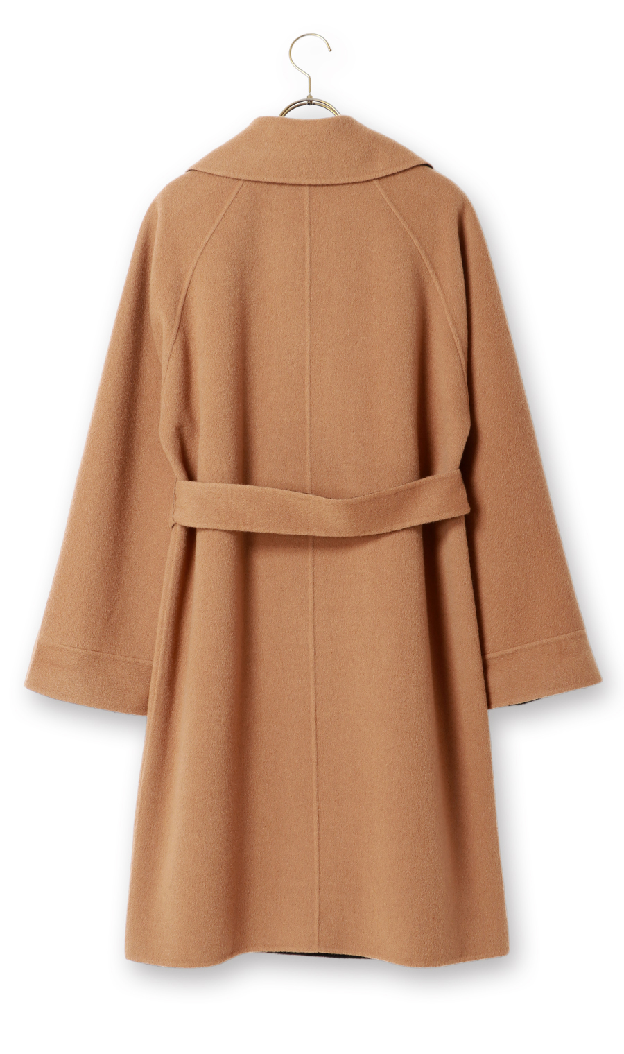 ベルト付きビックカラーコート【カシミヤ混ウール】【WEB限定】 ベージュ L