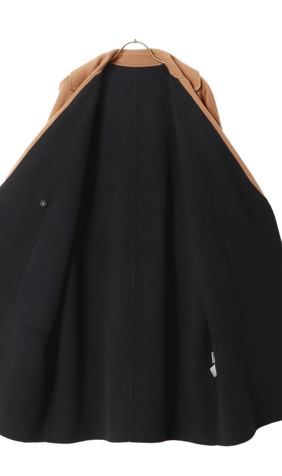 ベルト付きビックカラーコート【カシミヤ混ウール】【WEB限定】 ベージュ L