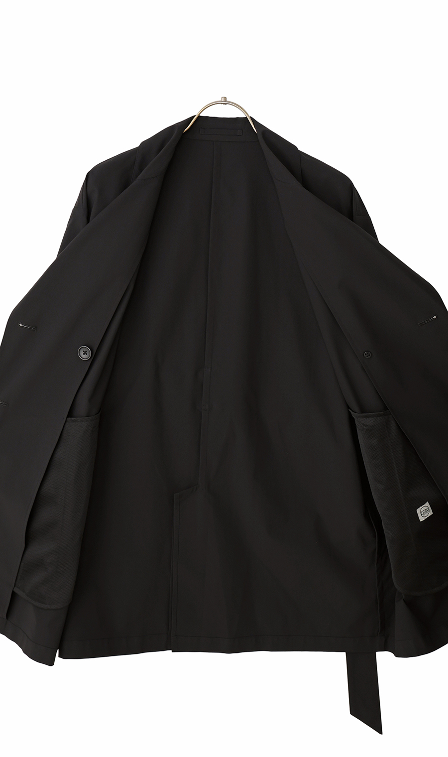 ゼロプレッシャートレンチコート【ミドル丈】 ブラック M
