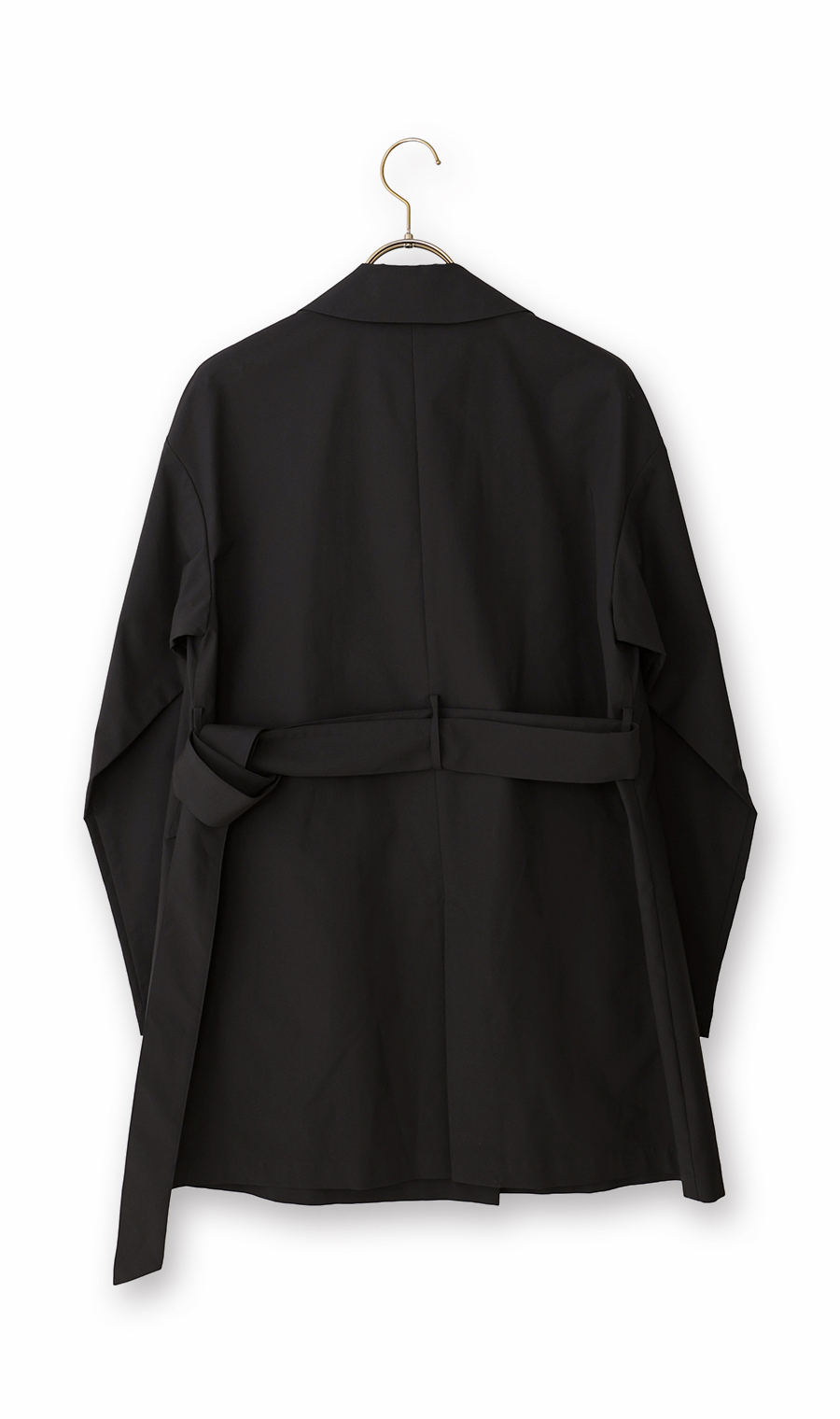 ゼロプレッシャートレンチコート【ミドル丈】 ブラック S