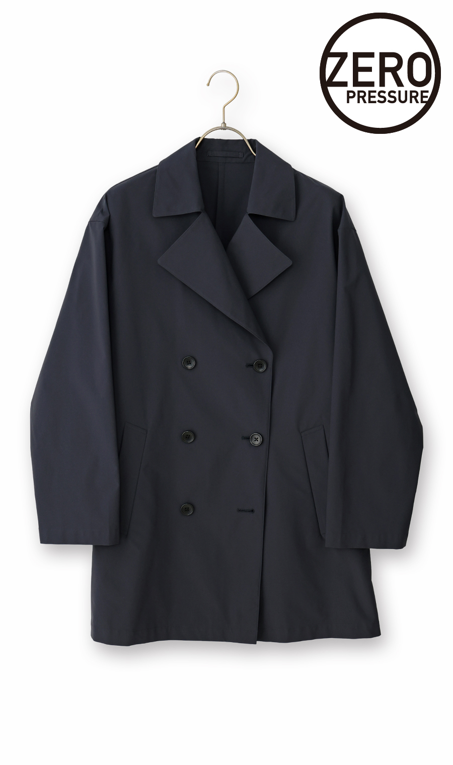 ゼロプレッシャートレンチコート【ミドル丈】 チャコール M