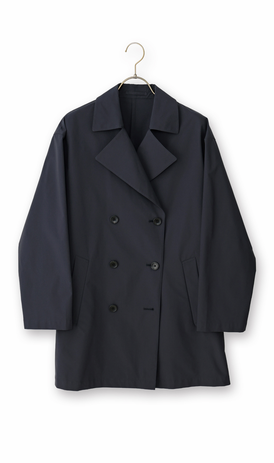 ゼロプレッシャートレンチコート【ミドル丈】 ネイビー M