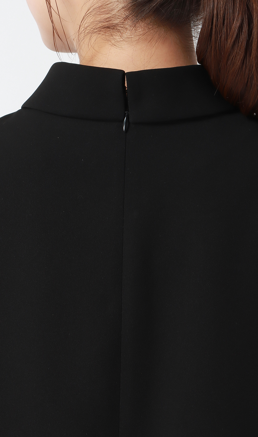 取り外し襟付きブラウス+タックプルオンパンツフォーマル【2点セット】【WEB限定】【裾上げ済み】 ブラック LL