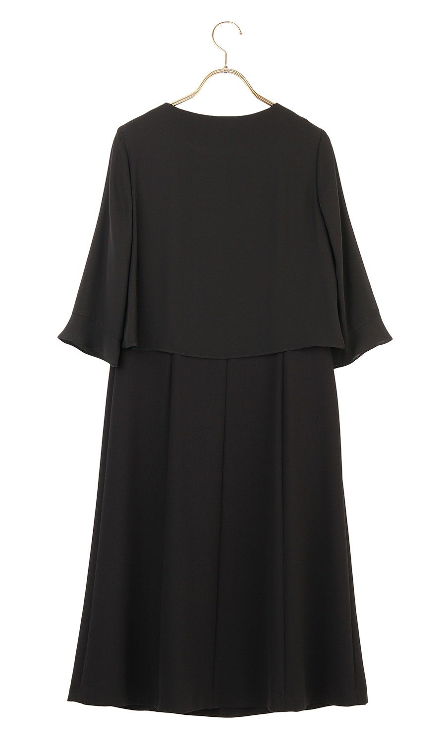 ノーカラーシフォンフリルアンサンブル ブラック 17