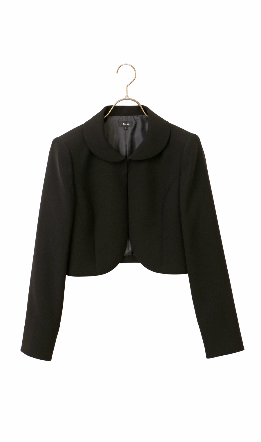 襟付きボレロアンサンブル ブラック 5号