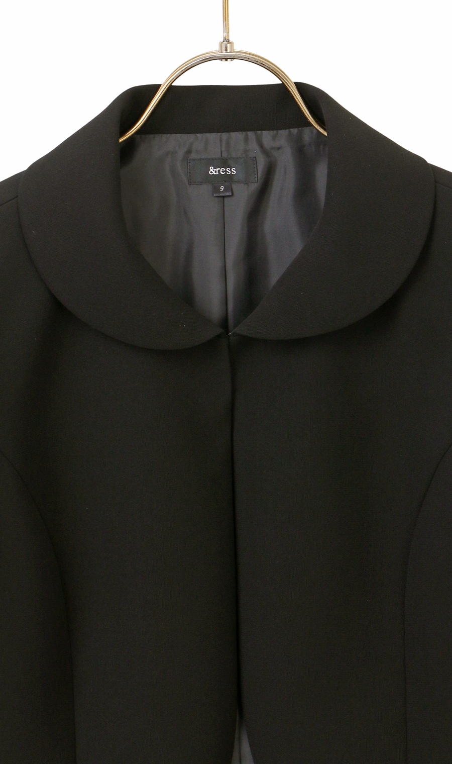 襟付きボレロアンサンブル ブラック 5号