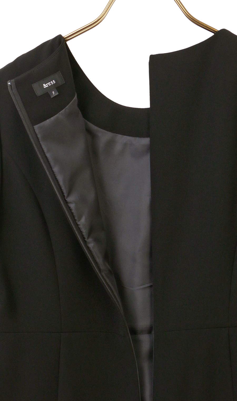 襟付きボレロアンサンブル ブラック 5号