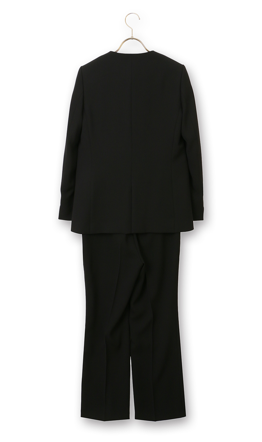 Vカラーフォーマルスーツ【3点セット】【ウォッシャブル】【裾上げ済み】 ブラック 9号