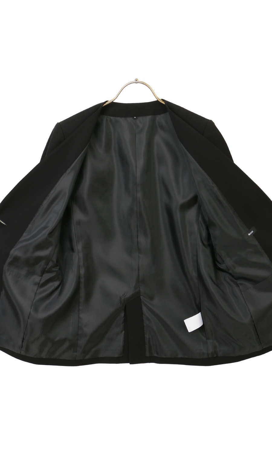 Vカラーフォーマルスーツ【3点セット】【ウォッシャブル】【裾上げ済み】 ブラック 9号