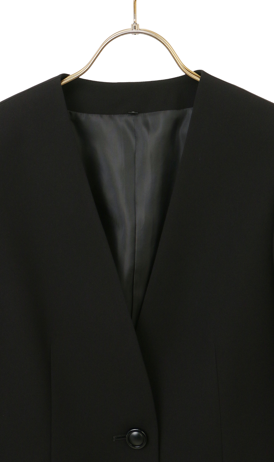 Vカラーフォーマルスーツ【3点セット】【ウォッシャブル】【裾上げ済み】 ブラック 9号