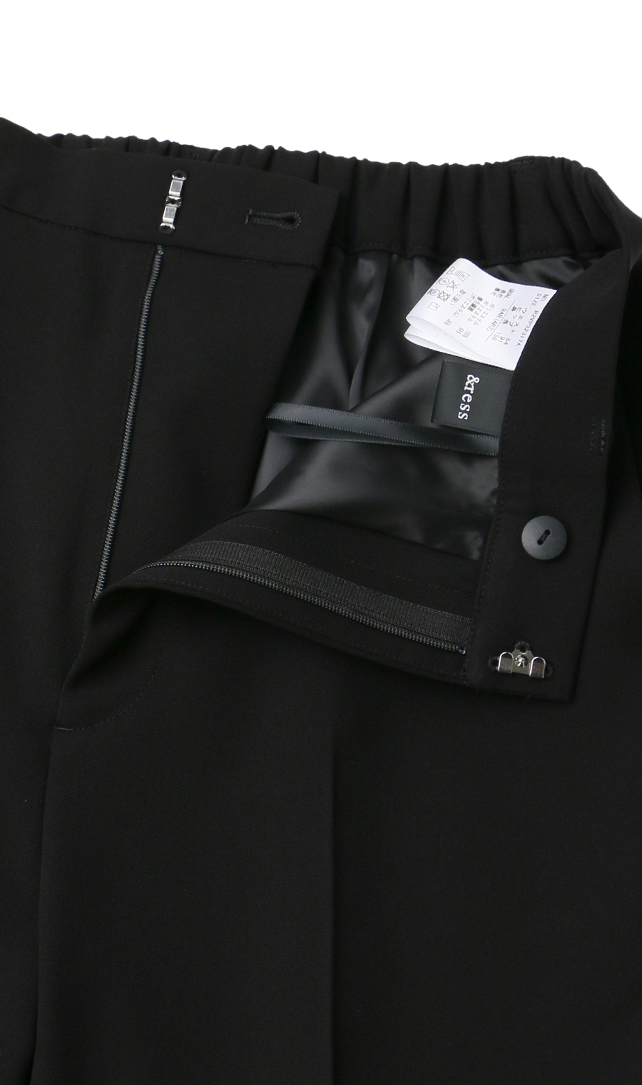 Vカラーフォーマルスーツ【3点セット】【ウォッシャブル】【裾上げ済み】 ブラック 9号