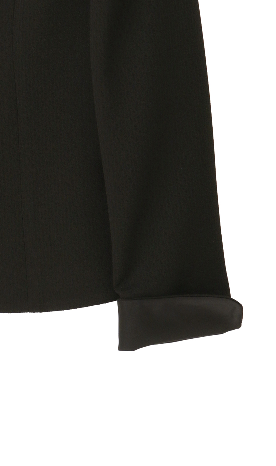 タックフリルカラーアンサンブル【前開き】【米沢織】 ブラック 9号