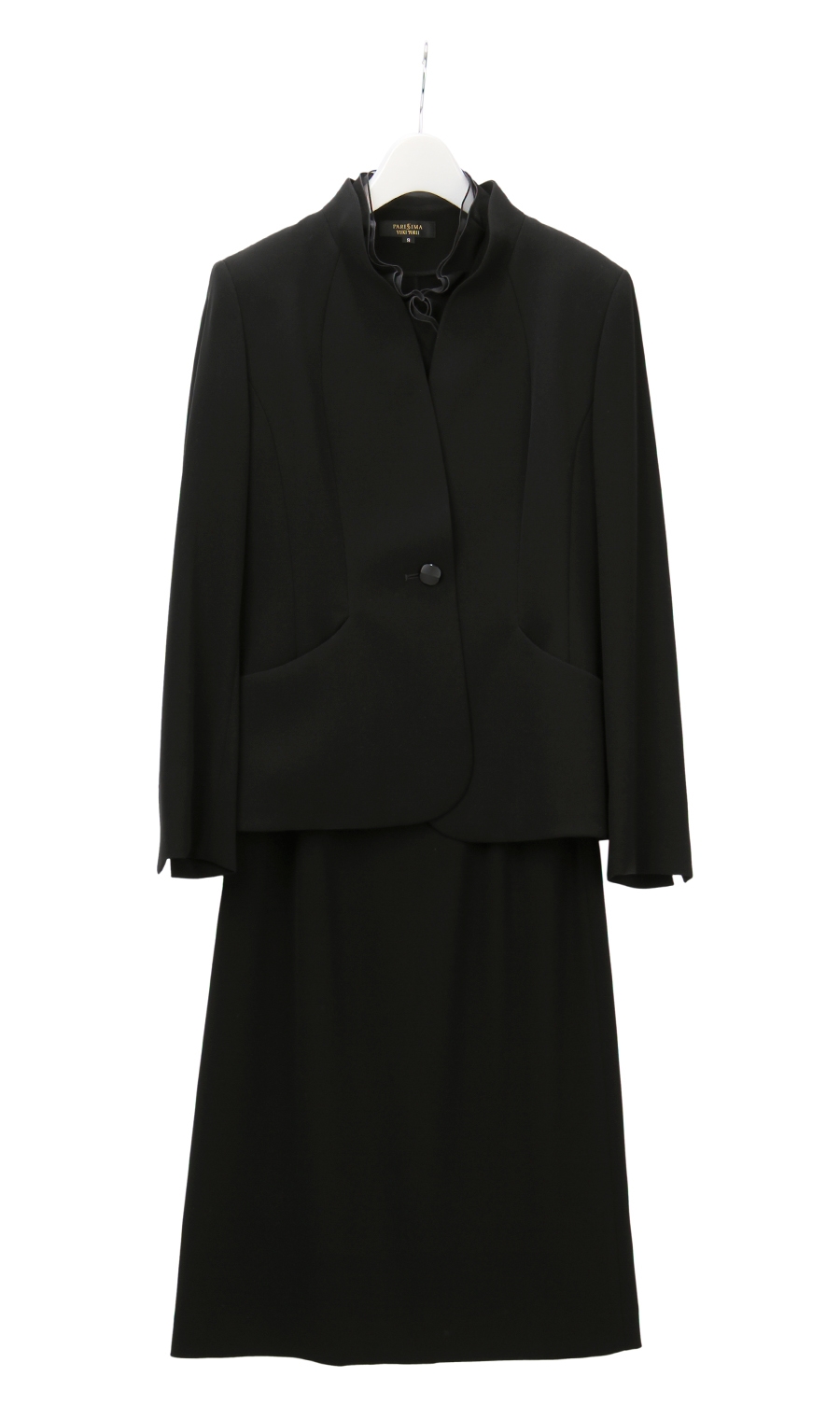 スタンドカラーフォーマルスーツ《4点セット》 ブラック 9号