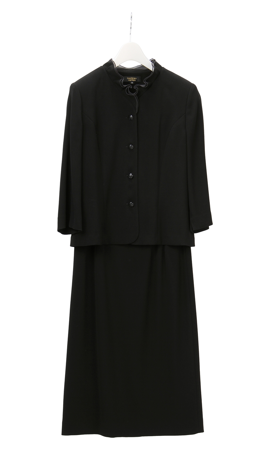 スタンドカラーフォーマルスーツ《4点セット》 ブラック 9号