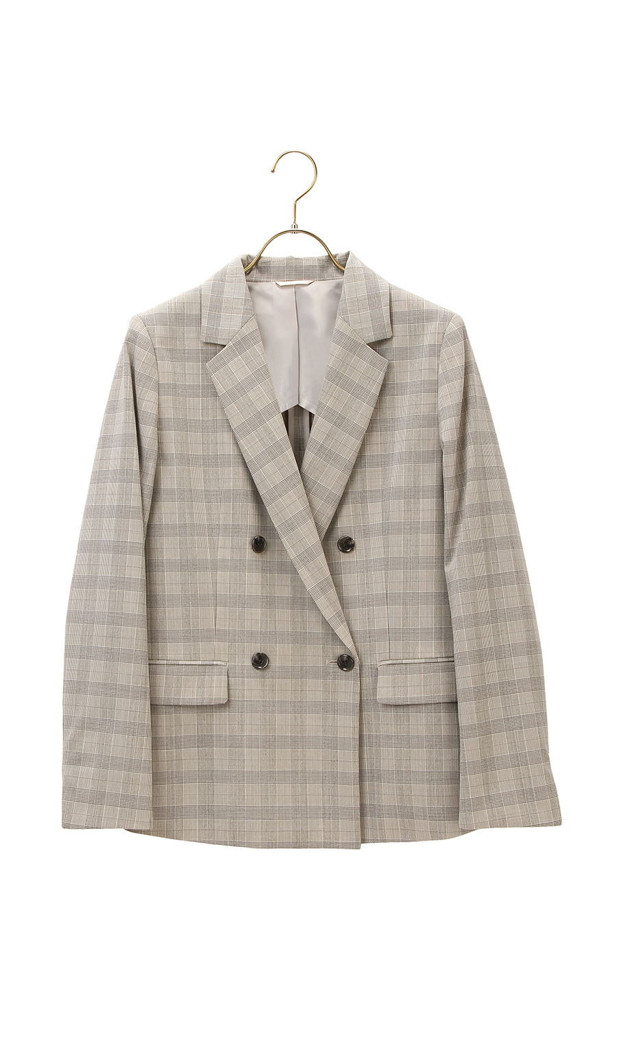 【訳アリ商品】4ボタンダブルジャケット【セットアップ着用可】 ベージュ 9号