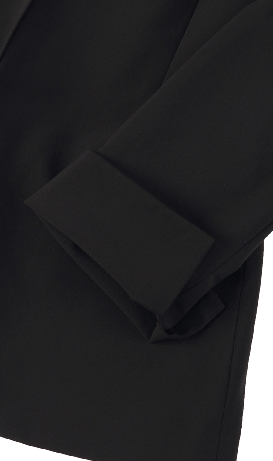 【訳アリ商品】フロントホックVカラージャケット【ウォッシャブル】【セットアップ着用可】 ブラック 5号